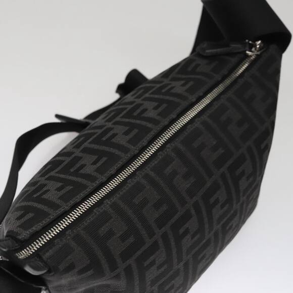 FENDI Zucca Canvas Shoulder Bag Black - Picture 6 of 12